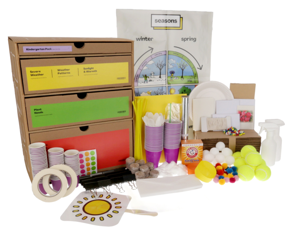 Pack box with supplies